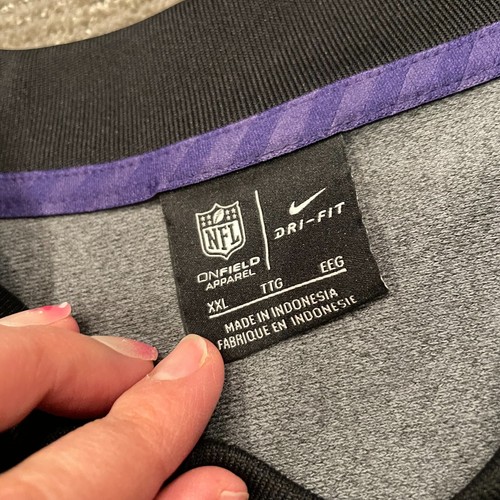 Baltimore Ravens 1/4 Zip Mens XXL NFL Football Lightweight Pullover DriFit Nike - Picture 4 of 12