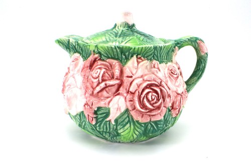 The Haldon Group JUEGO DE TÉ Tetera Crema Azúcar 6 Piezas con Tapas Rosa 1987 De Colección - Imagen 18 de 24