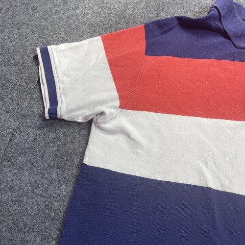 Izod Shirt Mens Large Striped Rugby Preppy Golf Polo Color Block Pullover Lg - Bild 5 von 13