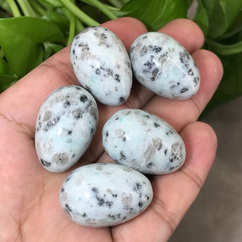 5 piezas Tianshan Azul Cuarzo Huevo Cuarzo Cristal Calavera Reiki Gema Curativadora - Imagen 10 de 12
