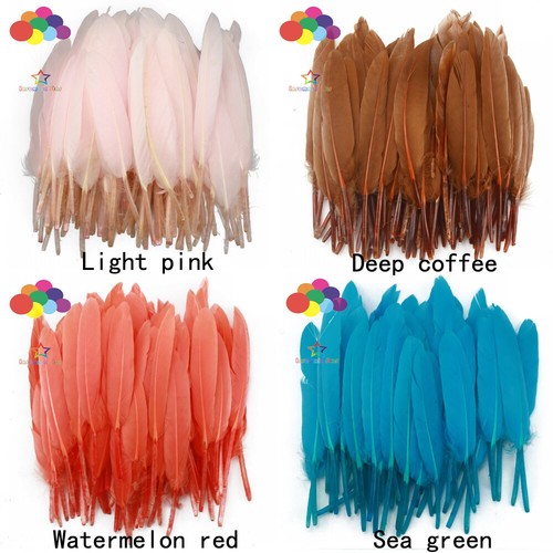 100 pcs 10-15cm colour Goose Feathers Decorative DIY Jewelry Decoration Carnival - Picture 11 of 47