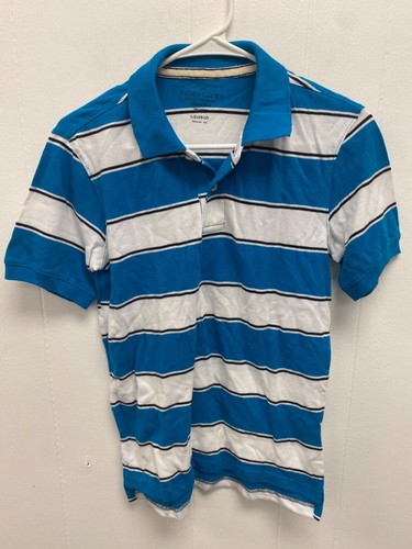 Faded Glory Large 10/12 Polo Shirt Blue/White Boys Youth