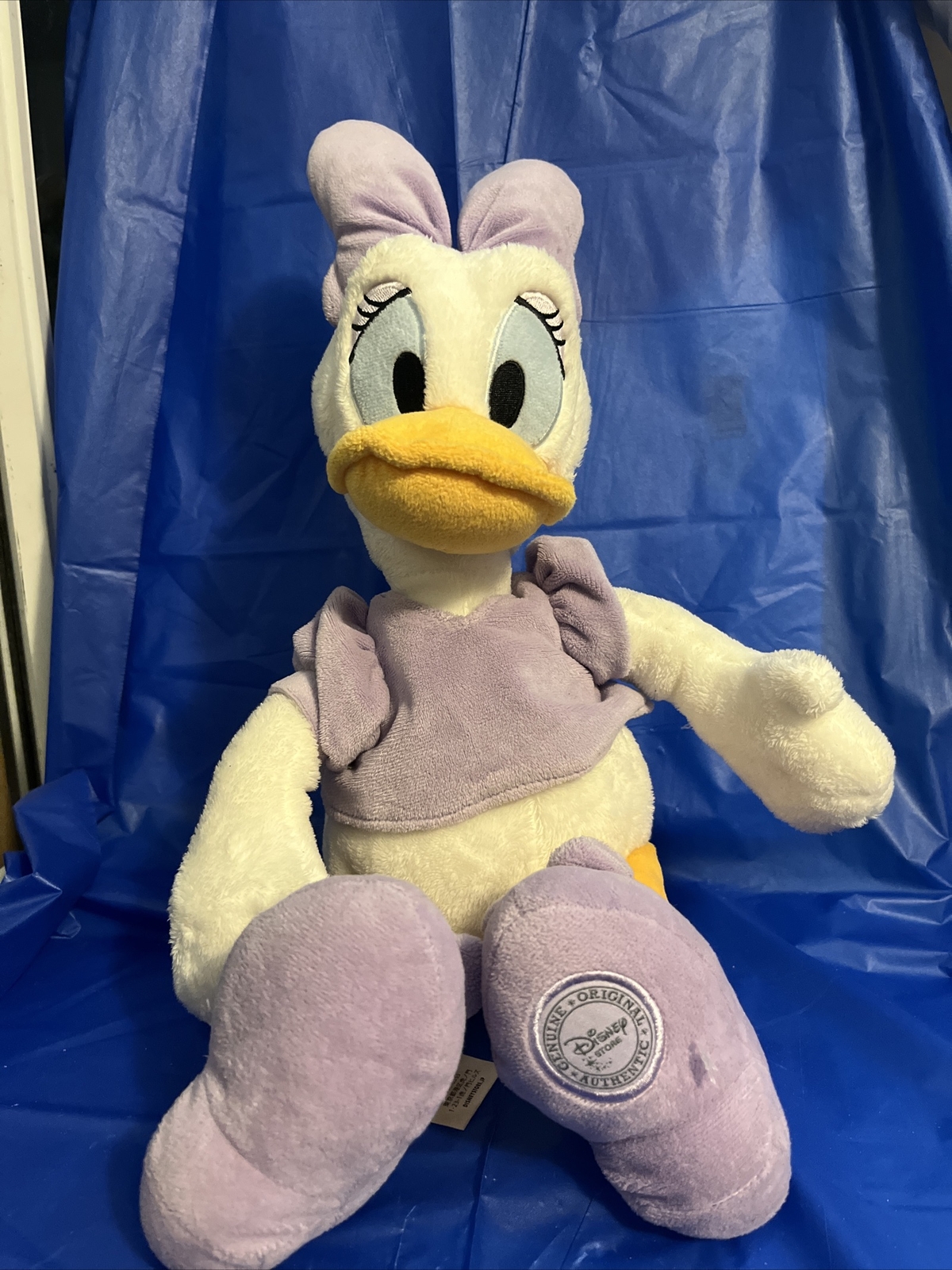 Disney Store 18-Inch Daisy Duck Plush Stuffed Animal Doll Authentic