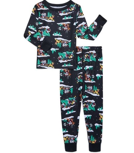 Disney Mickey Mouse and Friends Toddler Unisex Kid's Pajamas 2-Piece Set Size 2T - Picture 1 of 3