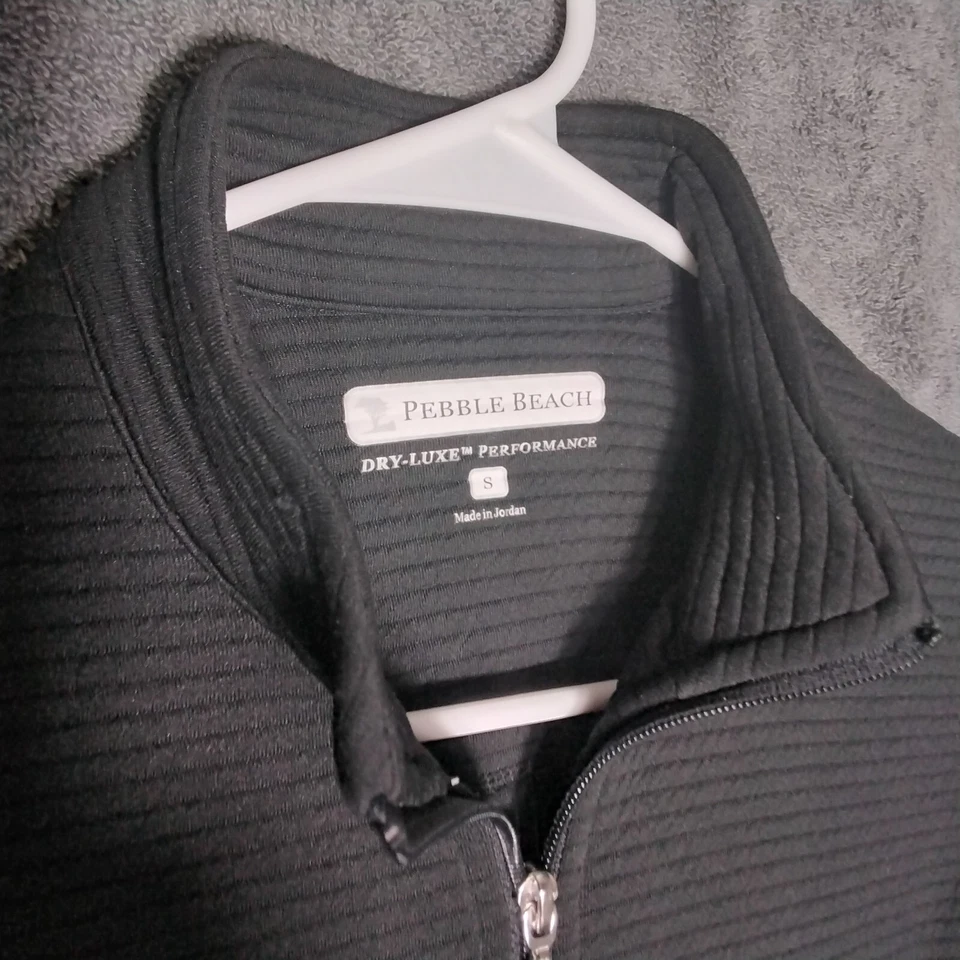 Pebble Beach Dry Luxe Mujer Polo Chaqueta Talla S Negro Manga Larga Bolsillos Foto 2 de 4
