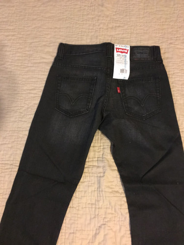 Levi's 520: Boy's Slouch Fit, Tapered Leg Jeans: Drk Blue, Grey/Black, Med Blue - Picture 8 of 11