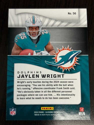 2024 Panini Prestige Emerald Jaylen Wright RC - Dolphins - Picture 2 of 2
