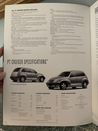 2002 Chrysler PT Cruiser Sales Brochure - Picture 4 of 7