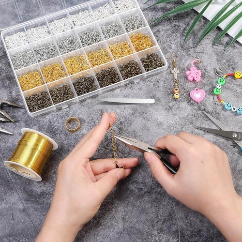2840 Pieces Jump Rings for Jewelry Making, Open Jump Rings for Jewelry Making S - Picture 7 of 7