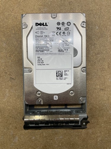 Dell Cheetah 3Gbps SAS 15K.6 146GB 3.5" Hard Disk Drive HDD W/ Hot Swap Caddy - Picture 1 of 3