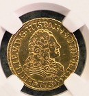 New ListingSpainish Gold Doubloon, Pirate Treasure Piece-Of-Eight, 2 Escudos 1734 Philip V