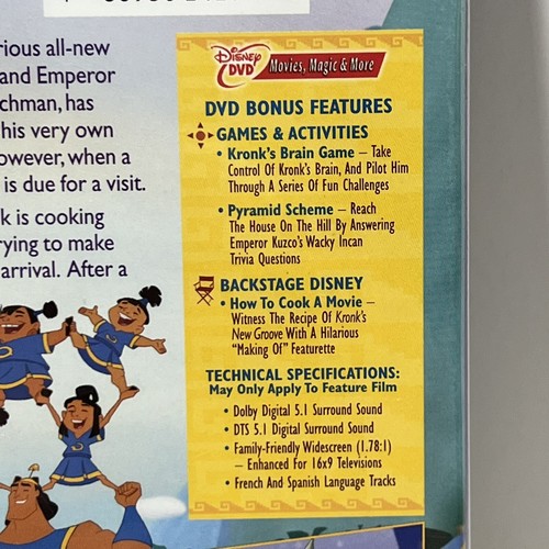 Kronks New Groove Disney Dvd New Sealed - Picture 3 of 5