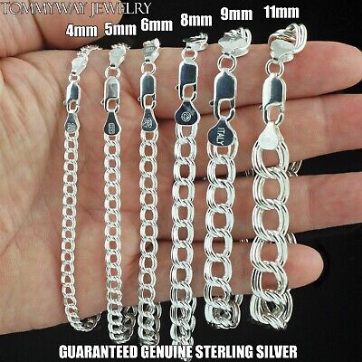 Sterling Silver Double Link Bracelet for Charms - Various Lengths Sterling Silver Double Link Bracelet for Charms - Various Lengths