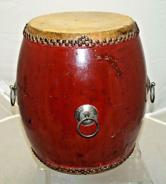 Antique 1800s Chinese Traditional Tanggu Drum Percussion Musical