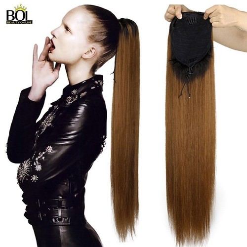 Curly Ponytail Extension Human Hair Hairpiece Drawstring Hair PonyTail Clip On - Picture 21 of 29