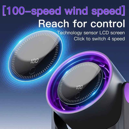 Bladeless Cooling Fan High-Speed USB Rechargeable Quiet Desktop Display Portable - Picture 4 of 10