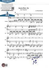 LIN-MANUEL MIRANDA SIGNED BROADWAY HAMILTON SHEET MUSIC PAGE BECKETT COA BAS LIN-MANUEL MIRANDA SIGNED BROADWAY HAMILTON SHEET MUSIC PAGE BECKETT COA BAS