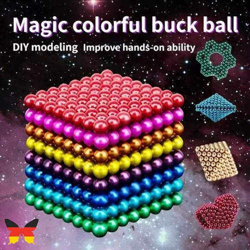 216 Stück 5mm Kugelmagnet Interaktions-Desktop-Spielzeug 3D-Bausteine Spiel - Bild 2 von 17