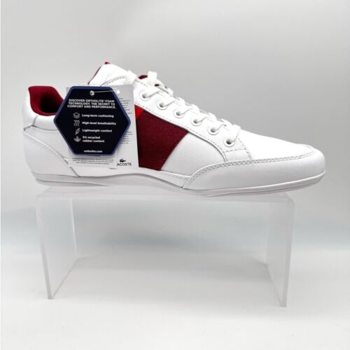 Lacoste Men's Chaymon Mixed Media Lace Up Sneakers Size 8.5 NEW - Picture 2 of 13