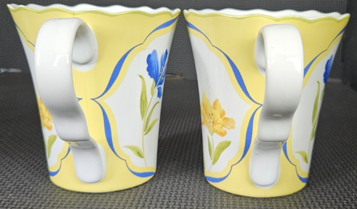 (4) 222 Fifth PTS French Garden Mugs Scalloped Rims. 4". FREE SHIPPING - Picture 6 of 15