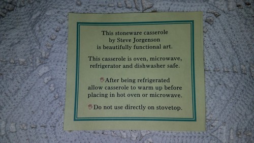 Steve Jorgenson: Handmade Stoneware - PLATTER / TRAY 11.25" x 7.25 x 1 180801024 - Picture 4 of 4