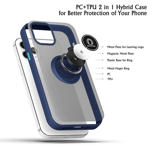 Für iPhone 13 Pro 6,1" Hülle Glatt Matt Magnet Ring Schutz Cover + Hebelwerkzeug - Bild 13 von 31