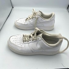 Nike Air Force 1 Low '07 Men's 9 Sneakers White Leather Lace Up Athletic Shoes