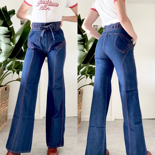 RARE Vintage N'EST CE PAS? 1970's Denim Bell Botto