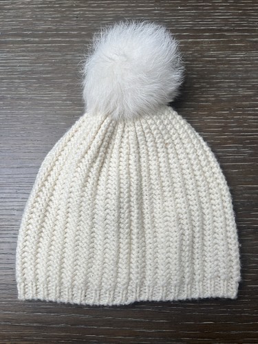 Schonend gebraucht! UGG Ivory Pom - Bommel Rippstrick Beanie. Größe 0/S - Bild 2 von 4