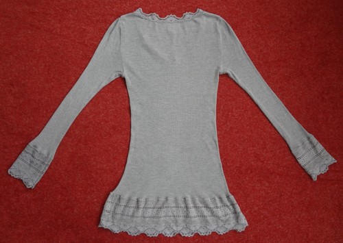 Shirt, Long Sleeve, ROSAMUNDE COPENHAGEN Seide Baumwolle grau M *TOPP* - Bild 12 von 20