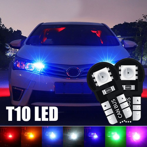 10PCS T10 LED W5W WY5W 5050 2SMD RGB Car Lighting License Lamp Dome Read Light - Picture 7 of 12