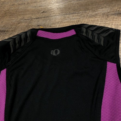 Pearl Izumi Shirt Women Extra Small Black Purple Tank Top Sleeveless Ladies - Picture 9 of 12