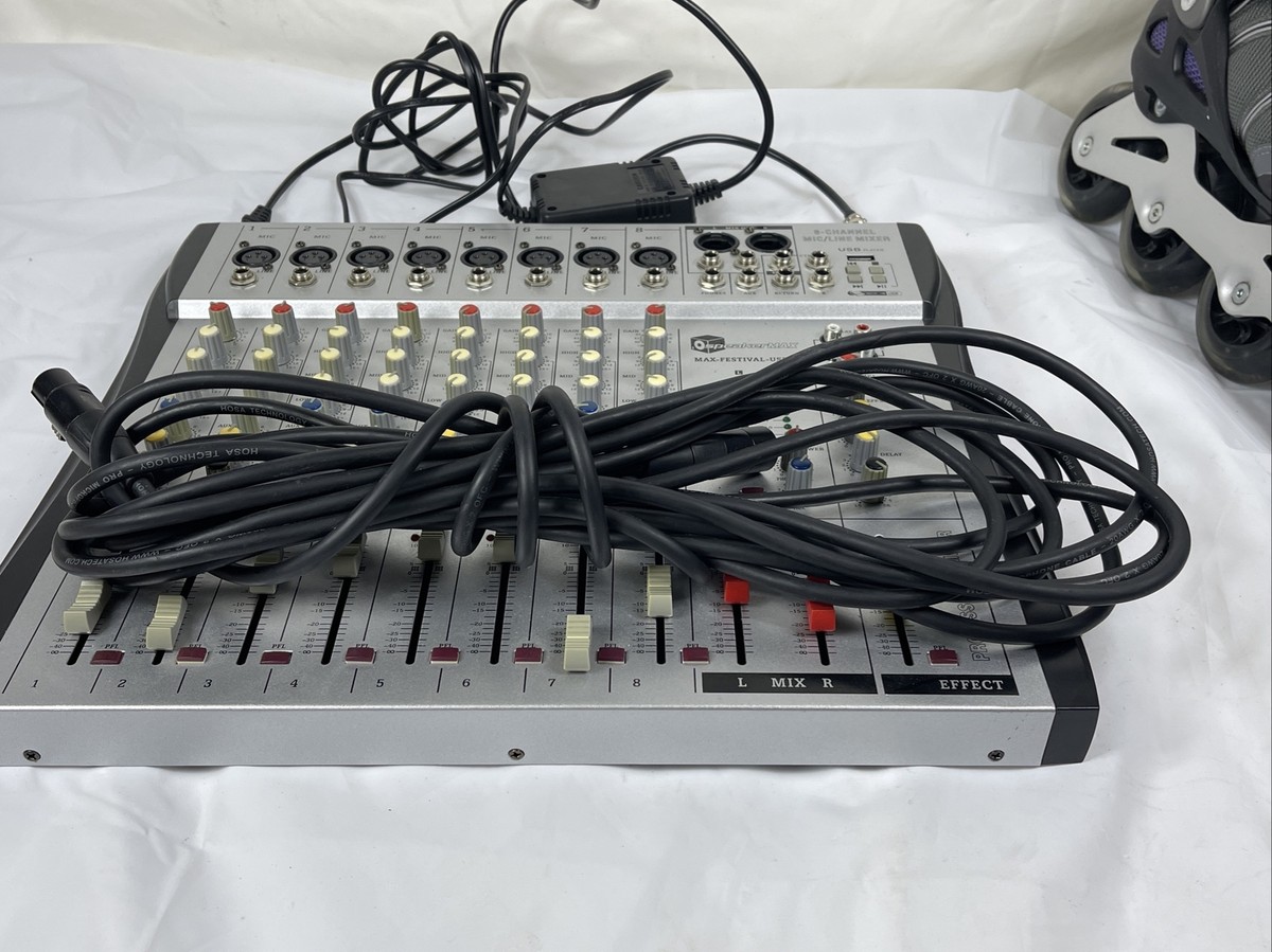 マックスマシン ミュージック・コンポーザー SpeakerMax Max-Festival USB-8 Mic/Line Mixer With Microphone
