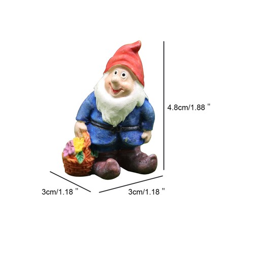 Mini Gnome Statue Miniature Fairy Garden Gnomes Fairy Resin Outdoor 7X - Picture 3 of 10