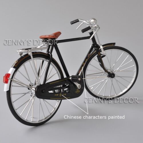 Modelo de bicicleta de juguete modelo diecast escala 1:6 retro urbano bicicleta de ciudad miniatura réplica - Imagen 5 de 5
