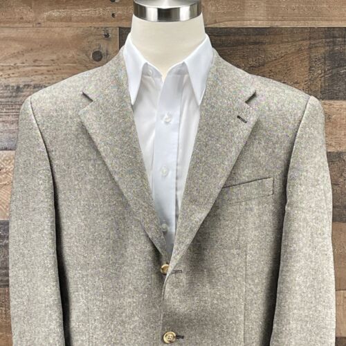 Chaps Ralph Lauren Silk Wool Sport Coat Mens 42L Blazer Suit Jacket 3 Button - Picture 5 of 13