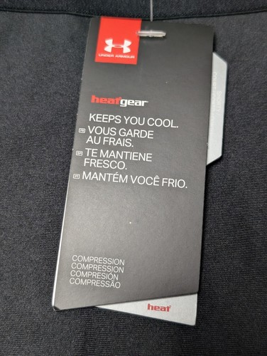 Women’s Under Armour UA Heat Gear Compression Shorts Size XL NWT Black Logo - Picture 4 of 6