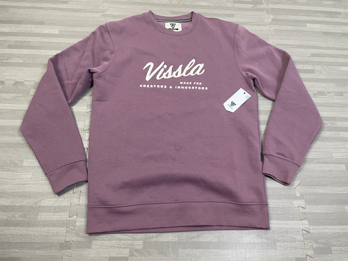 Vissla Sweatshirt Fleece Pullover Crewneck Mens Medium Long Sleeve Purple $50