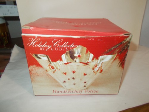 VINTAGE 1993 GODINGER HOLIDAY COLLECTION SILVER PLATE HANDKERCHIEF VOTIVE NOS - Picture 14 of 16