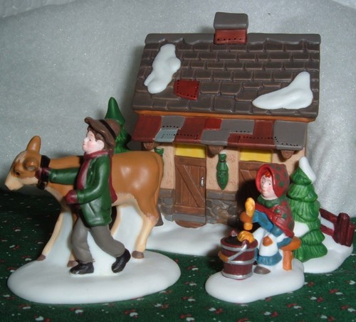 TENDING the NEW CALVES Dept.56 Heritage Village #58395 3pc. New Old Stock - Picture 1 of 4