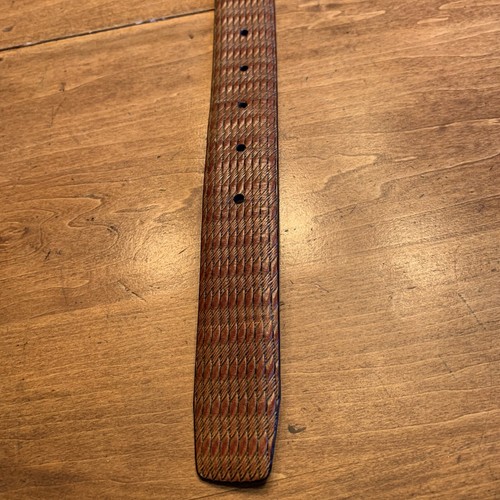 Mens Trafalgar Brown Basket Weave Belt With Satin Chrome Buckle 39.5” to Center  - Picture 9 of 9