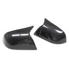 For TESLA MODEL 3 Real Carbon Fiber Car Rear view Mirror Cover Caps Horn Glossy