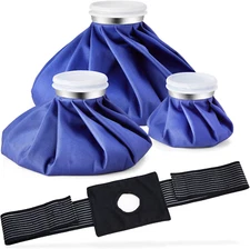 Ice Bags for Injuries Reusable:  3 Packs Ice Cold Packs with Wrap Ice Bag Hot Wa