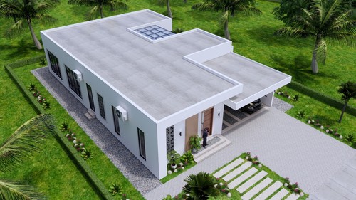 40x59 Feet House Plans 12x8 Meter 3 Beds 3 Baths Terrace Roof PDF (A4 Hard Copy) - Picture 11 of 13