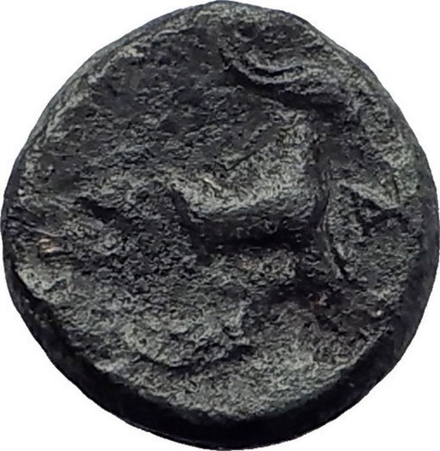 AIGAI in AEOLIS 2-1CenBC Hermes Goat Genuine Authentic Ancient Greek Coin i63787 - Picture 1 of 3