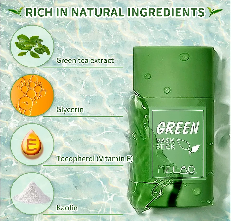 2 x Mask Stick For Face Blackhead Remover Poreless Deep Cleanse Green Tea - Image 4 of 4