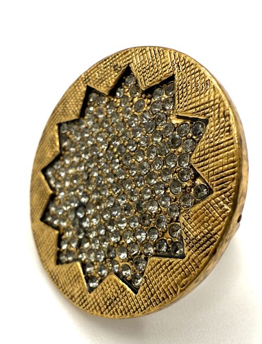 House of Harlow 1960 Medium Sunburst Ring vergoldet mit weißen Kristallen - Bild 1 von 4