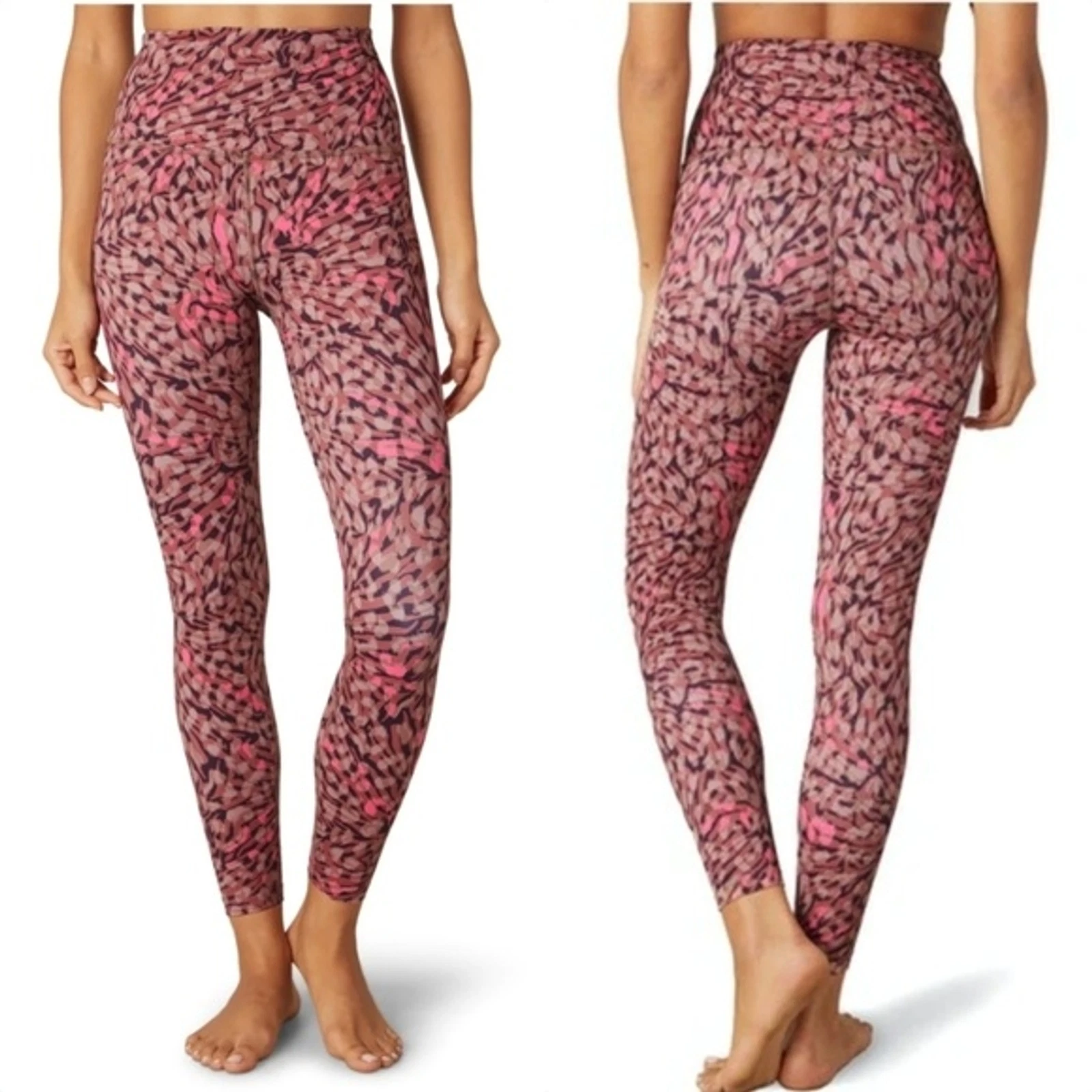 beyond-yoga lux electric cheetah swirl high waist leggings