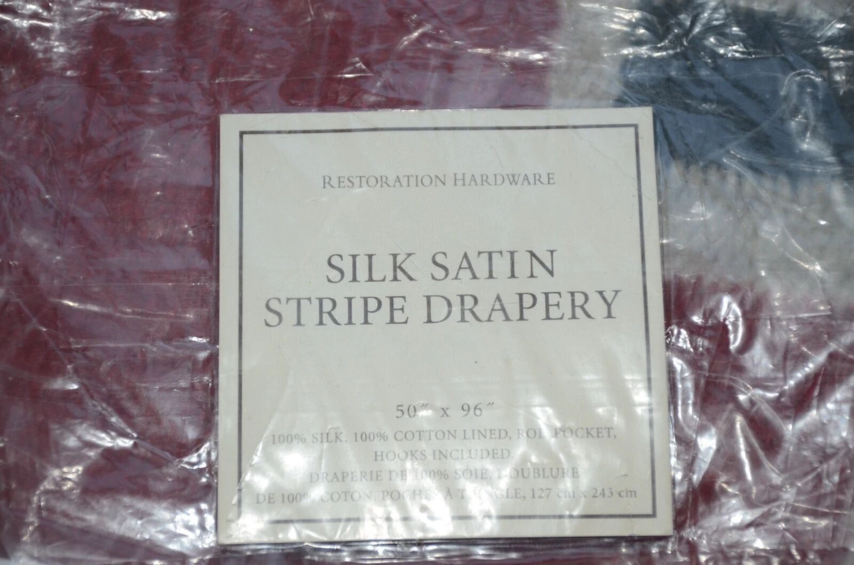 Set De 2 Rideaux En Soie 100% Rayés Multicolores Restoration Hardware