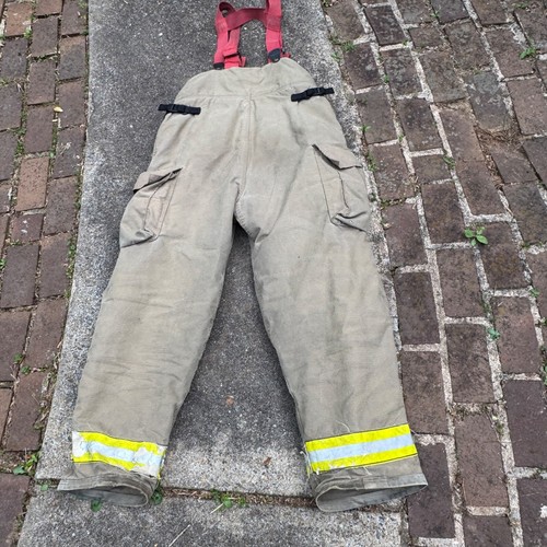 Globe Firefighters Pants Men 46x34 Turnouts Bunker Gear PPE GX 7 Suspenders Bib - Picture 2 of 22